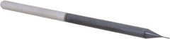 Accupro - 0.01", 0.08" LOC, 1/8" Shank Diam, 2-1/2" OAL, 3 Flute, Solid Carbide Square End Mill - Single End, AlTiN Finish, Spiral Flute, 30° Helix, Centercutting, Right Hand Cut, Right Hand Flute, Series Miniature - USA Tool & Supply