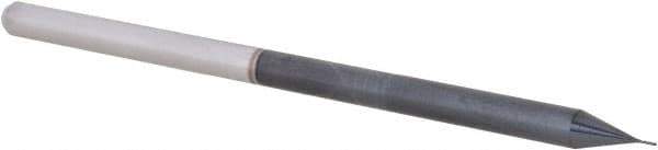 Accupro - 0.01", 0.05" LOC, 1/8" Shank Diam, 2-1/2" OAL, 3 Flute, Solid Carbide Square End Mill - Single End, AlTiN Finish, Spiral Flute, 30° Helix, Centercutting, Right Hand Cut, Right Hand Flute, Series Miniature - USA Tool & Supply