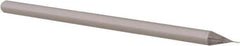 Accupro - 0.01", 0.05" LOC, 1/8" Shank Diam, 2-1/2" OAL, 3 Flute, Solid Carbide Square End Mill - Single End, Uncoated, Spiral Flute, 30° Helix, Centercutting, Right Hand Cut, Right Hand Flute, Series Miniature - USA Tool & Supply