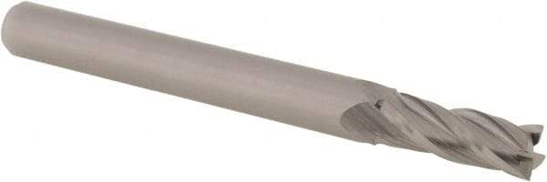 Accupro - 7/32", 5/8" LOC, 1/4" Shank Diam, 2-1/2" OAL, 4 Flute, Solid Carbide Square End Mill - Single End, Uncoated, Spiral Flute, 30° Helix, Centercutting, Right Hand Cut, Right Hand Flute, Series Miniature - USA Tool & Supply