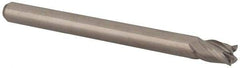 Accupro - 9/64", 0.562" LOC, 3/16" Shank Diam, 2" OAL, 4 Flute, Solid Carbide Square End Mill - Single End, Uncoated, Spiral Flute, 30° Helix, Centercutting, Right Hand Cut, Right Hand Flute, Series Miniature - USA Tool & Supply