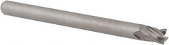 Accupro - 0.12", 0.18" LOC, 1/8" Shank Diam, 1-1/2" OAL, 4 Flute, Solid Carbide Square End Mill - Single End, Uncoated, Spiral Flute, 30° Helix, Centercutting, Right Hand Cut, Right Hand Flute, Series Miniature - USA Tool & Supply