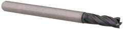 Accupro - 0.115", 0.345" LOC, 1/8" Shank Diam, 1-1/2" OAL, 4 Flute, Solid Carbide Square End Mill - Single End, AlTiN Finish, Spiral Flute, 30° Helix, Centercutting, Right Hand Cut, Right Hand Flute, Series Miniature - USA Tool & Supply