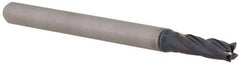 Accupro - 0.105", 0.315" LOC, 1/8" Shank Diam, 1-1/2" OAL, 4 Flute, Solid Carbide Square End Mill - Single End, AlTiN Finish, Spiral Flute, 30° Helix, Centercutting, Right Hand Cut, Right Hand Flute, Series Miniature - USA Tool & Supply