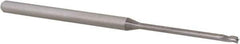 Accupro - 1/16", 0.093" LOC, 1/8" Shank Diam, 2-1/2" OAL, 3 Flute, Solid Carbide Square End Mill - Single End, Uncoated, Spiral Flute, 30° Helix, Centercutting, Right Hand Cut, Right Hand Flute, Series Miniature - USA Tool & Supply