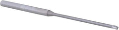 Accupro - 1/16", 0.093" LOC, 1/8" Shank Diam, 2-1/2" OAL, 3 Flute, Solid Carbide Square End Mill - Single End, Uncoated, Spiral Flute, 30° Helix, Centercutting, Right Hand Cut, Right Hand Flute, Series Miniature - USA Tool & Supply