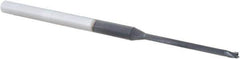 Accupro - 0.06", 0.09" LOC, 1/8" Shank Diam, 2-1/2" OAL, 3 Flute, Solid Carbide Square End Mill - Single End, AlTiN Finish, Spiral Flute, 30° Helix, Centercutting, Right Hand Cut, Right Hand Flute, Series Miniature - USA Tool & Supply