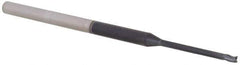 Accupro - 0.06", 0.09" LOC, 1/8" Shank Diam, 2-1/2" OAL, 3 Flute, Solid Carbide Square End Mill - Single End, AlTiN Finish, Spiral Flute, 30° Helix, Centercutting, Right Hand Cut, Right Hand Flute, Series Miniature - USA Tool & Supply