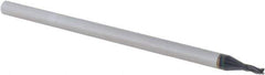 Accupro - 0.055", 0.082" LOC, 1/8" Shank Diam, 2-1/2" OAL, 3 Flute, Solid Carbide Square End Mill - Single End, AlTiN Finish, Spiral Flute, 30° Helix, Centercutting, Right Hand Cut, Right Hand Flute, Series Miniature - USA Tool & Supply