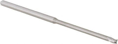 Accupro - 3/32", 0.139" LOC, 1/8" Shank Diam, 3" OAL, 3 Flute, Solid Carbide Square End Mill - Single End, Uncoated, Spiral Flute, 30° Helix, Centercutting, Right Hand Cut, Right Hand Flute, Series Miniature - USA Tool & Supply