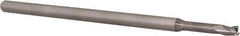 Accupro - 3/32", 0.139" LOC, 1/8" Shank Diam, 2-1/2" OAL, 3 Flute, Solid Carbide Square End Mill - Single End, Uncoated, Spiral Flute, 30° Helix, Centercutting, Right Hand Cut, Right Hand Flute, Series Miniature - USA Tool & Supply