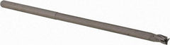 Accupro - 1/8", 0.187" LOC, 1/8" Shank Diam, 3" OAL, 3 Flute, Solid Carbide Square End Mill - Single End, Uncoated, Spiral Flute, 30° Helix, Centercutting, Right Hand Cut, Right Hand Flute, Series Miniature - USA Tool & Supply
