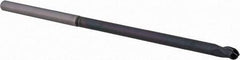 Accupro - 1/8", 0.187" LOC, 1/8" Shank Diam, 3" OAL, 3 Flute, Solid Carbide Square End Mill - Single End, AlTiN Finish, Spiral Flute, 30° Helix, Centercutting, Right Hand Cut, Right Hand Flute, Series Miniature - USA Tool & Supply
