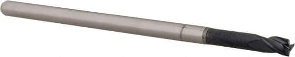 Accupro - 1/8", 0.187" LOC, 1/8" Shank Diam, 2-1/2" OAL, 3 Flute, Solid Carbide Square End Mill - Single End, AlTiN Finish, Spiral Flute, 30° Helix, Centercutting, Right Hand Cut, Right Hand Flute, Series Miniature - USA Tool & Supply