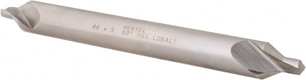 Hertel - #6 Plain Cut 60° Incl Angle Cobalt Combo Drill & Countersink - USA Tool & Supply