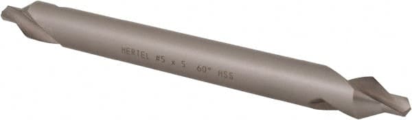 Hertel - #5 Plain Cut 60° Incl Angle High Speed Steel Combo Drill & Countersink - USA Tool & Supply