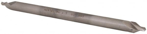 Hertel - #4 Plain Cut 60° Incl Angle High Speed Steel Combo Drill & Countersink - USA Tool & Supply