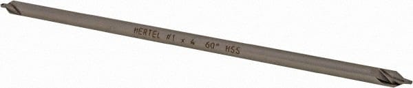 Hertel - #1 Plain Cut 60° Incl Angle High Speed Steel Combo Drill & Countersink - USA Tool & Supply