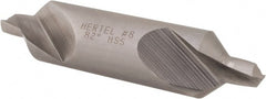 Hertel - #8 Plain Cut 82° Incl Angle High Speed Steel Combo Drill & Countersink - USA Tool & Supply