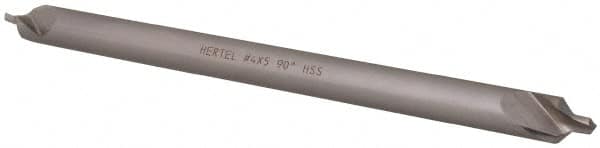 Hertel - #4 Plain Cut 90° Incl Angle High Speed Steel Combo Drill & Countersink - USA Tool & Supply