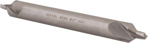 Hertel - #5 Plain Cut 82° Incl Angle High Speed Steel Combo Drill & Countersink - USA Tool & Supply