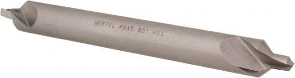 Hertel - #6 Plain Cut 82° Incl Angle High Speed Steel Combo Drill & Countersink - USA Tool & Supply