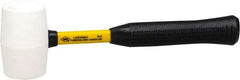 NUPLA - 1 Lb Head Soft Face Rubber Hammer - 13" OAL, 13" Long Fiberglass Handle with Grip - USA Tool & Supply