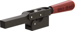 De-Sta-Co - 1,299 Lb Holding Capacity, Horizontal Handle, Manual Hold Down Toggle Clamp - 69° Handle Movement, 90° Bar Opening, Solid Bar, Solid Base, Oxide Finish, Forged Alloy Steel - USA Tool & Supply