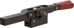 De-Sta-Co - 1,299 Lb Holding Capacity, Horizontal Handle, Manual Hold Down Toggle Clamp - 69° Handle Movement, 90° Bar Opening, Solid Bar, Solid Base, Oxide Finish, Forged Alloy Steel - USA Tool & Supply