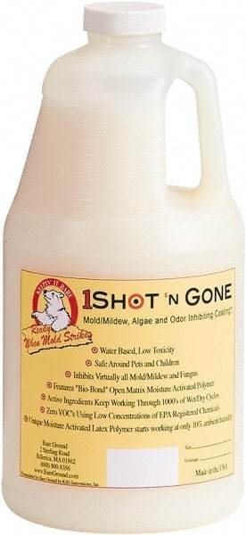 Bare Ground Solutions - Half Gallon of 1 Shot Mold Inhibiting Coating - Moisture activated mold/mildew, algae, fungus prevention coating  It has zero VOC's and uses a low concentration of EPA registered chemicals. - USA Tool & Supply