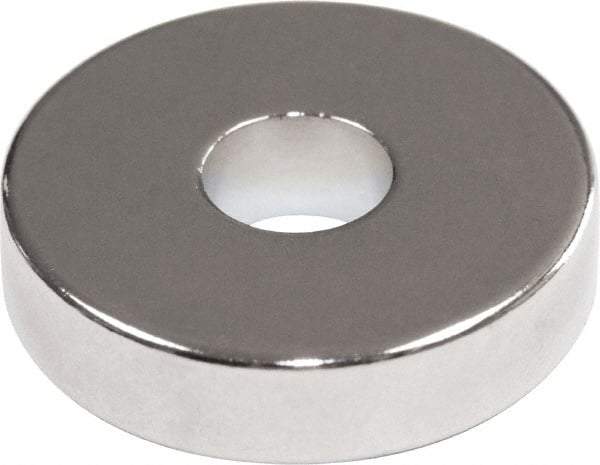 Mag-Mate - 0.365" Diam, 1/4" Cup Height, 1/4" Overall Height, 8.2 Lb Average Pull Force, 8.2 Lb Max Pull Force, Neodymium Rare Earth Cup Magnet - Through Hole Style, 0.2" Cup ID - USA Tool & Supply