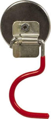 Mag-Mate - 38 Lb Max Pull Force, 5/16" Overall Height, 2.03" Diam, Ceramic Cup Magnet - Hook Style, 1-7/8" Clamp Opening, Chrome Plated - USA Tool & Supply