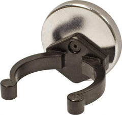 Mag-Mate - 38 Lb Max Pull Force, 5/16" Overall Height, 2.03" Diam, Ceramic Cup Magnet - Clamp Style, 2-1/8" Clamp Opening, Chrome Plated - USA Tool & Supply