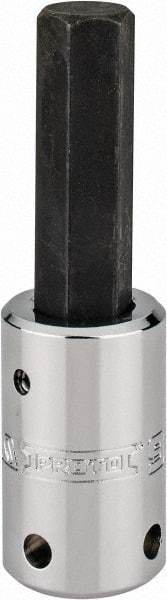 Proto - 1/2" Drive, 9/16" Hex Bit Socket - 3-5/8" OAL, 1-7/8" Bit Length, Tethered - USA Tool & Supply