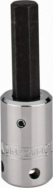 Proto - 1/2" Drive, 1/2" Hex Bit Socket - 3-5/8" OAL, 1-7/8" Bit Length, Tethered - USA Tool & Supply