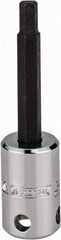 Proto - 3/8" Drive, 5mm Hex Bit Socket - 2-23/32" OAL, 1-5/8" Bit Length, Tethered - USA Tool & Supply