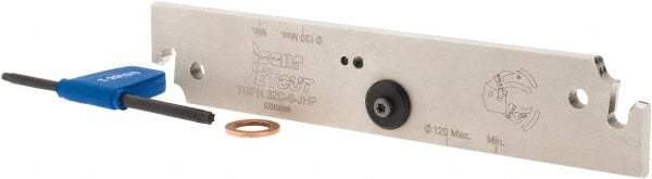 Iscar - 1.26" Blade Height, 0.205" Blade Width, 6.2992" OAL, Neutral Cut, Double End Indexable Cut-Off Blade - TGFH Blade, JetHPLine, Tang-Grip Series - USA Tool & Supply