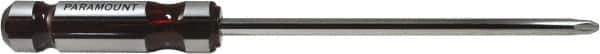 Paramount - #4, 13" OAL, Standard Phillips Screwdriver - 8" Blade Length, Round Shank, Acetate Handle - USA Tool & Supply