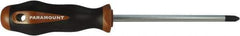 Paramount - #3, 11" OAL, Standard Phillips Screwdriver - 6" Blade Length, Round Shank, Acetate Handle - USA Tool & Supply