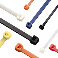 Panduit - 14-1/2" Long Yellow Nylon Standard Cable Tie - 50 Lb Tensile Strength, 1.3mm Thick, 102mm Max Bundle Diam - USA Tool & Supply