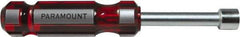Paramount - 1/2" Solid Shaft Nutdriver - Color Coded Handle, 7-1/8" OAL - USA Tool & Supply