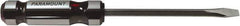 Paramount - 266mm OAL Standard Slotted Screwdriver - 152mm Blade Length, Square Shank, Acetate Handle - USA Tool & Supply