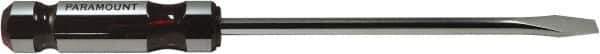 Paramount - Standard Slotted Screwdriver - Round Shank, Acetate Handle - USA Tool & Supply