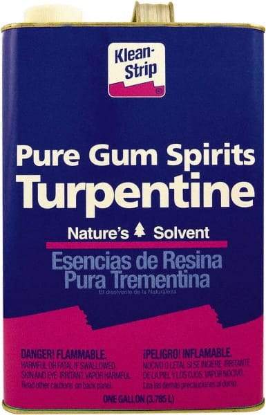 Klean-Strip - 1 Gal Turpentine - 859 gL VOC Content, Comes in Metal Can - USA Tool & Supply