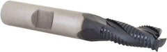 Hertel - 5/16" Diam, Fine Pitch, 3/4" LOC, 3 Flute Cobalt Roughing Square End Mill - TiAlN Finish, 2-1/2" OAL, 3/8" Shank Diam, Single End, Centercutting, 30° Helix - USA Tool & Supply