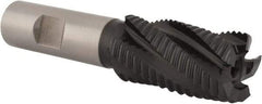 Hertel - 1" Diam, Coarse Pitch, 1-7/8" LOC, 5 Flute Cobalt Roughing Square End Mill - TiAlN Finish, 1/8" OAL, 3/4" Shank Diam, Single End, 30° Helix - USA Tool & Supply
