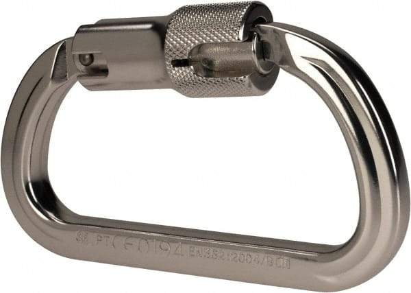PRO-SAFE - 5,000 Lb. Capacity Locking Carabiner - 3/4 Inch, Autolocking Gate, Aluminum - USA Tool & Supply