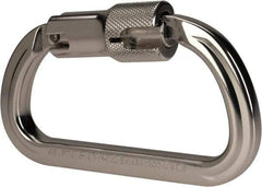 PRO-SAFE - 5,000 Lb. Capacity Locking Carabiner - 3/4 Inch, Autolocking Gate, Aluminum - USA Tool & Supply
