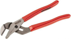 Proto - 7" OAL, 1-3/32" Max Capacity, 13/16" Jaw Length x 3/8" Jaw Width, 5 Position Gooseneck Tongue & Groove Pliers - Serrated Straight Jaws, Standard Head, Vinyl Handles - USA Tool & Supply