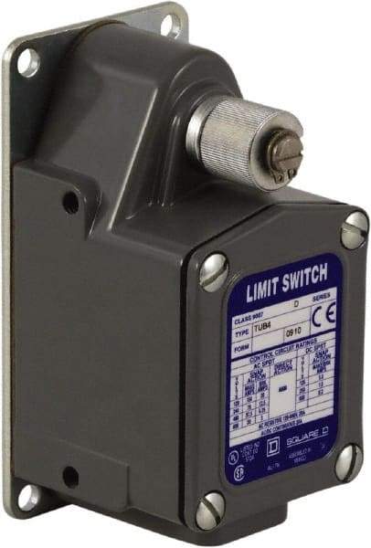 Square D - SPDT, 600 VAC, Screw Terminal, Rotary Spring Return Actuator, General Purpose Limit Switch - 1, 2, 4, 12, 13 NEMA Rating, IP67 IPR Rating - USA Tool & Supply